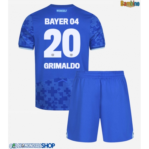 Maglie da calcio Bayer Leverkusen Alejandro Grimaldo #20 Terza Maglia Bambino 2025-26 Manica Corta + Pantaloni corti)